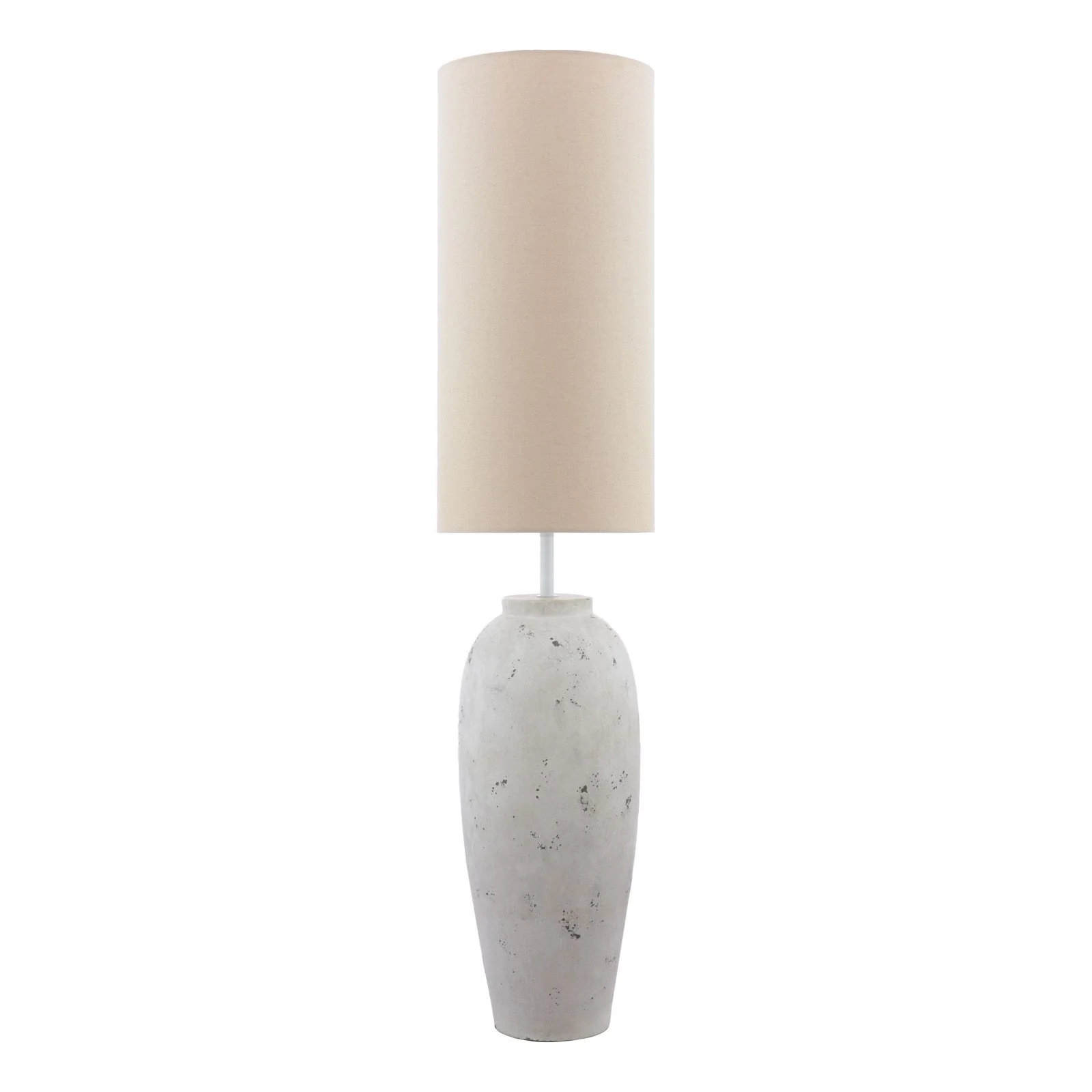 Roetta Floor Lamp - White and Natural With Shade - Image 2