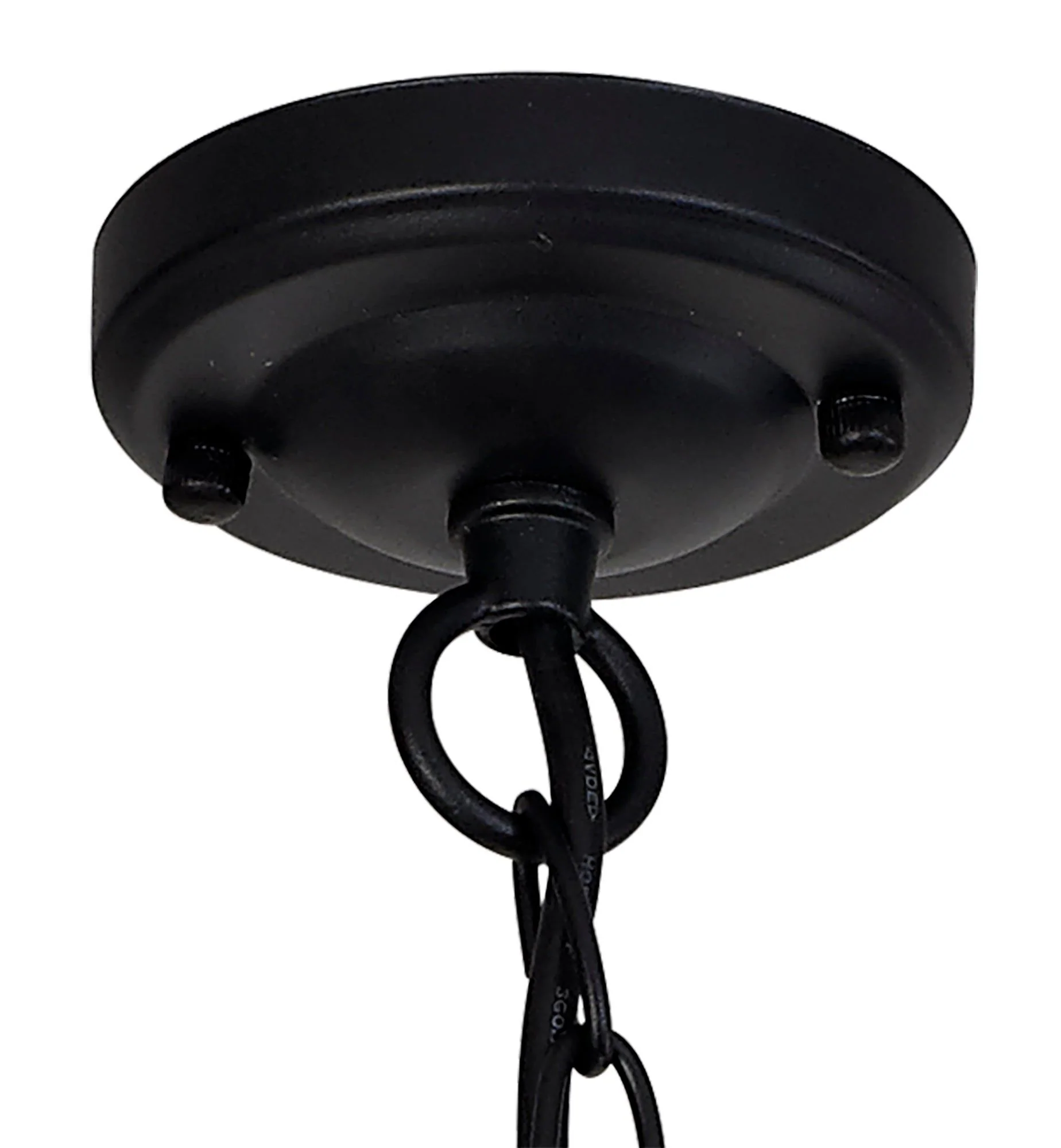 Roland Pendant- Wood Effect & Black/Clear Glass IP54 - Image 5