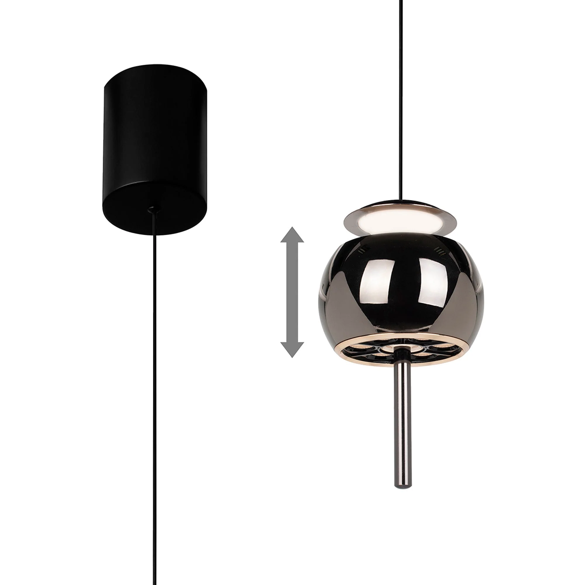Roller 1Lt Rise & Fall Pendant - Various Colours & Styles - Image 11