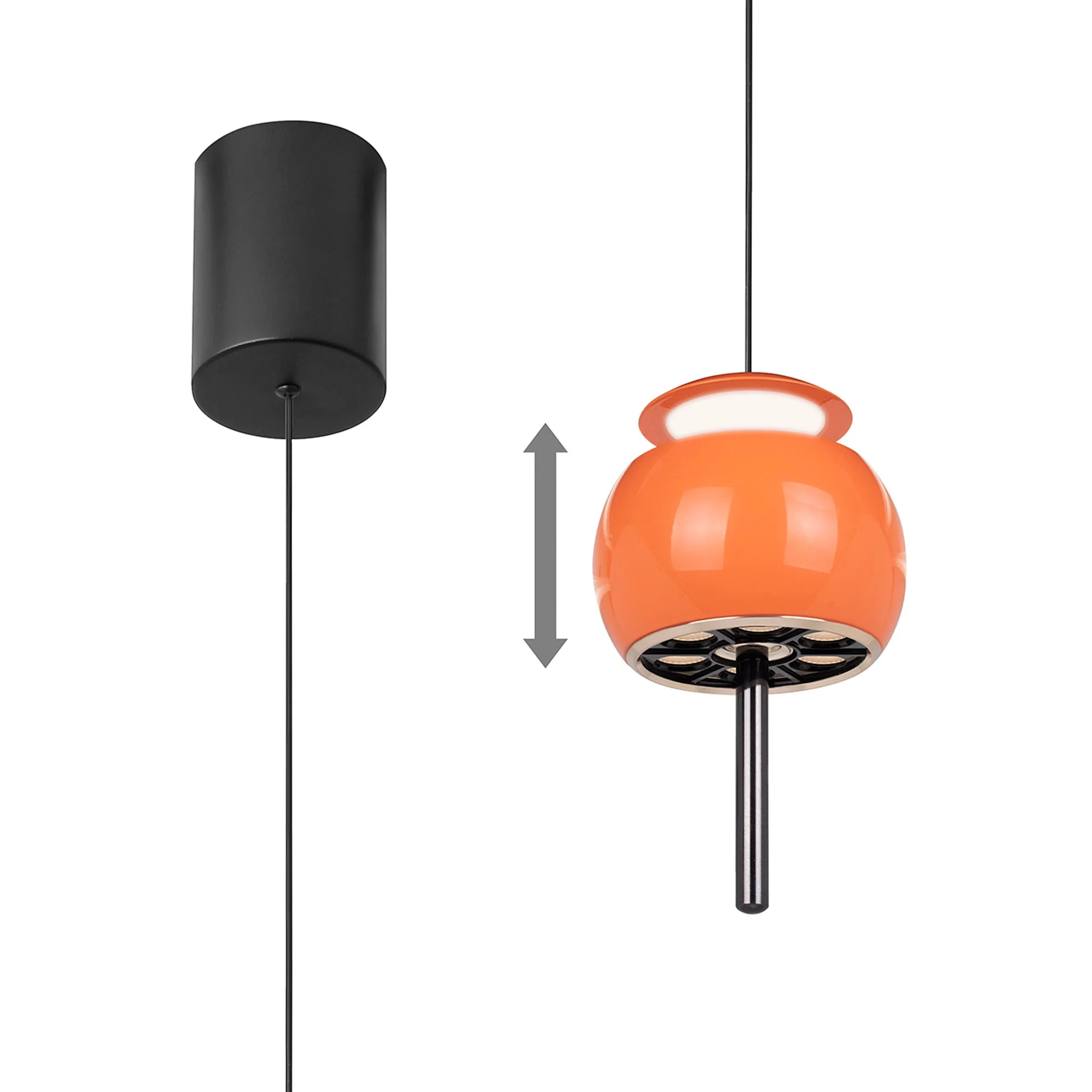 Roller 1Lt Rise & Fall Pendant - Various Colours & Styles - Image 12