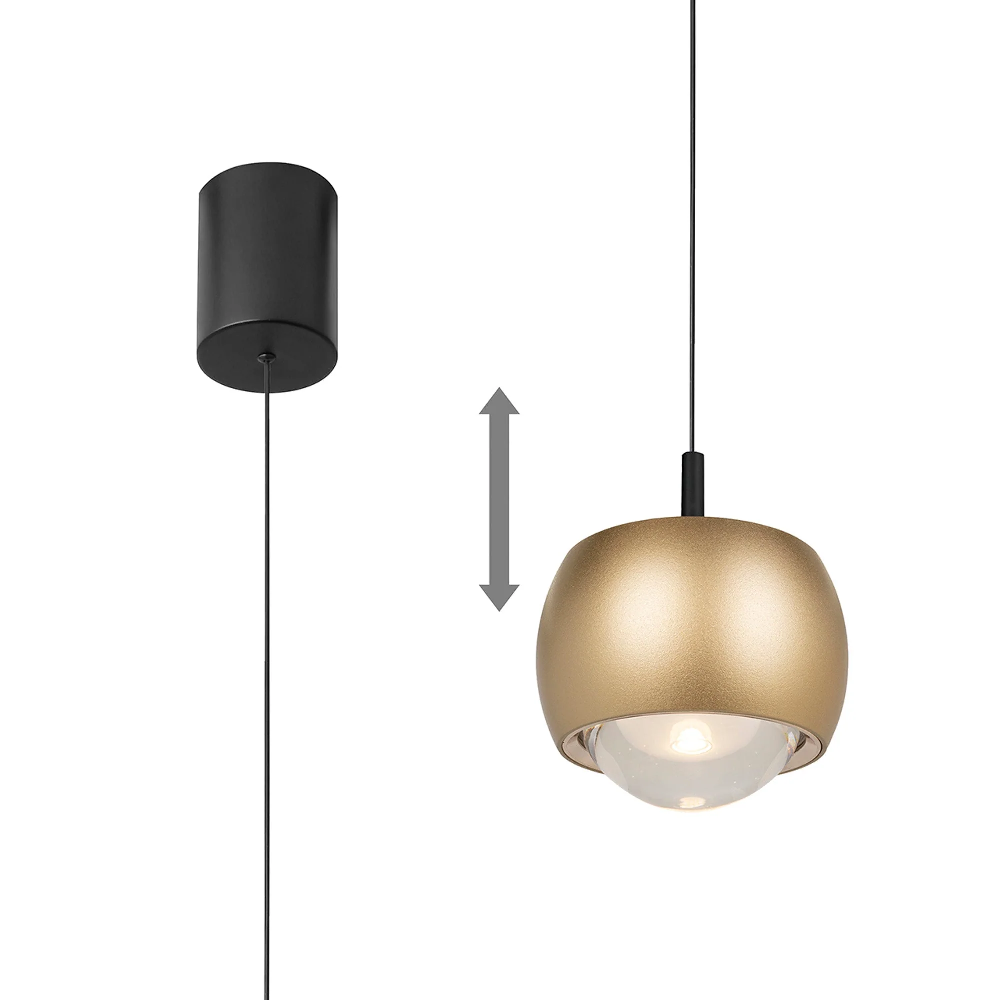 Roller 1Lt Rise & Fall Pendant - Various Colours & Styles - Image 9