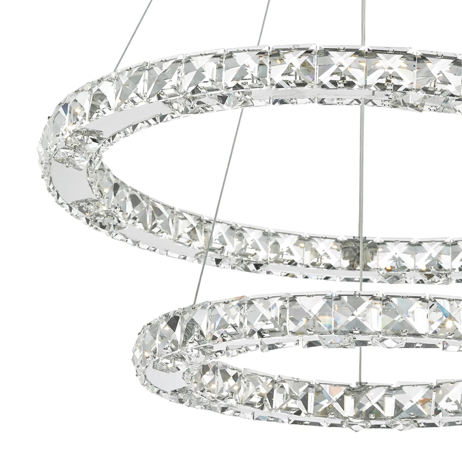 Roma LED Fitting Crystal with Chrome Dimmable - Image 2