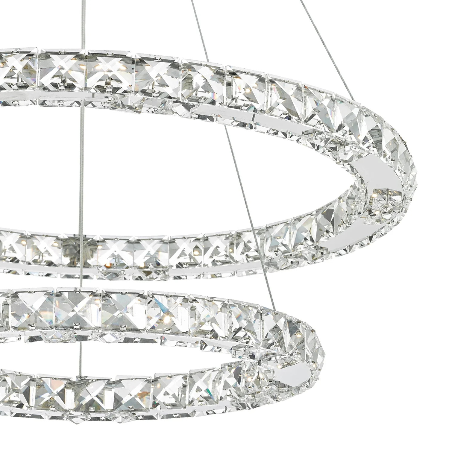 Roma LED Fitting Crystal with Chrome Dimmable - Image 3