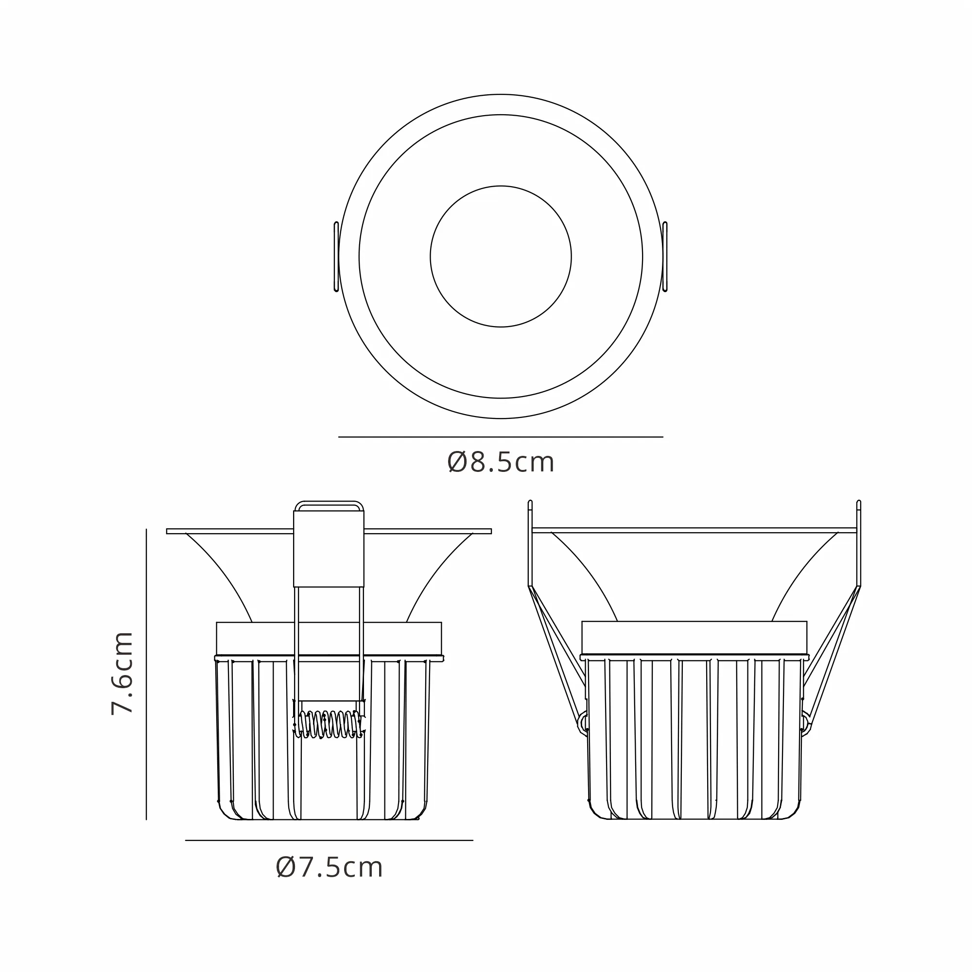 Rombok Downlight 8/12W LED IP65 CCT Switchable - Black/White - Image 8