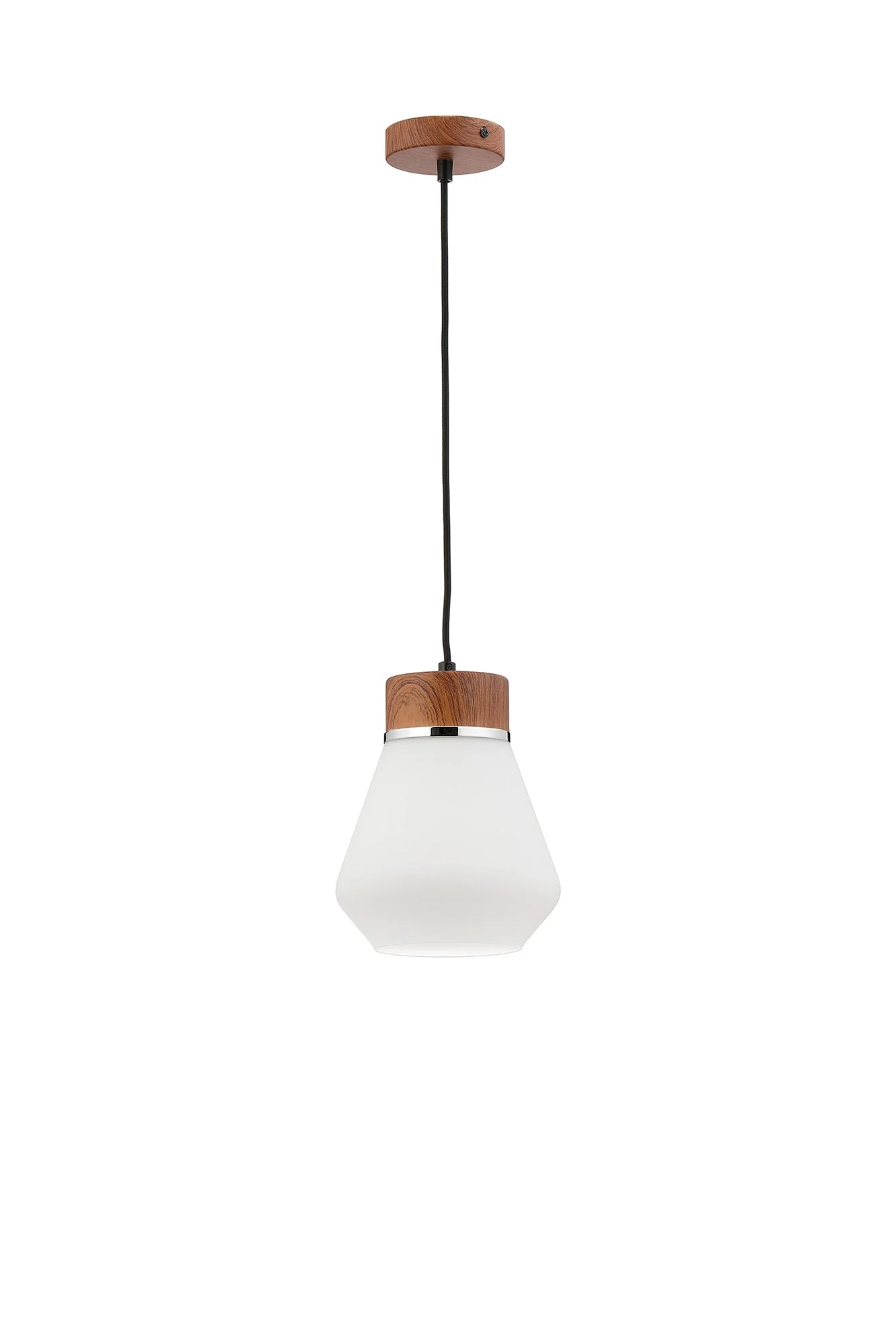 Rome 1 Light Pendant, Walnut/Aged Pewter - Image 4