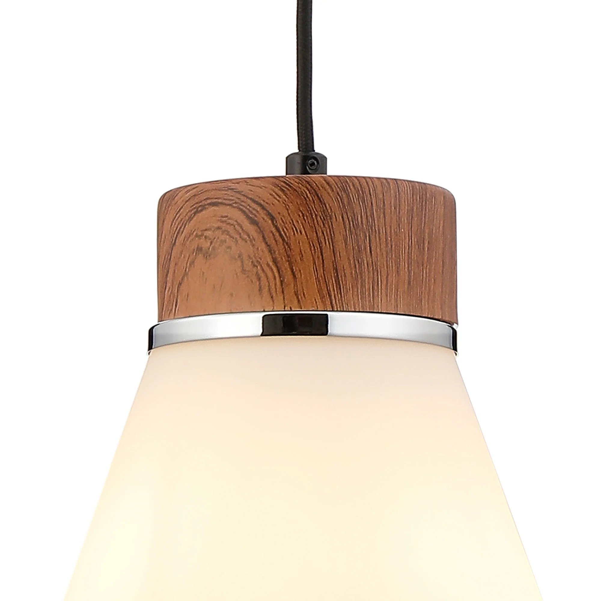 Rome 1 Light Pendant, Walnut/Aged Pewter - Image 6