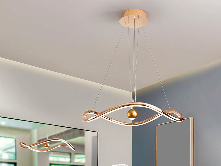 Romina Ceiling Light - Gloss Golden Finish - Image 2