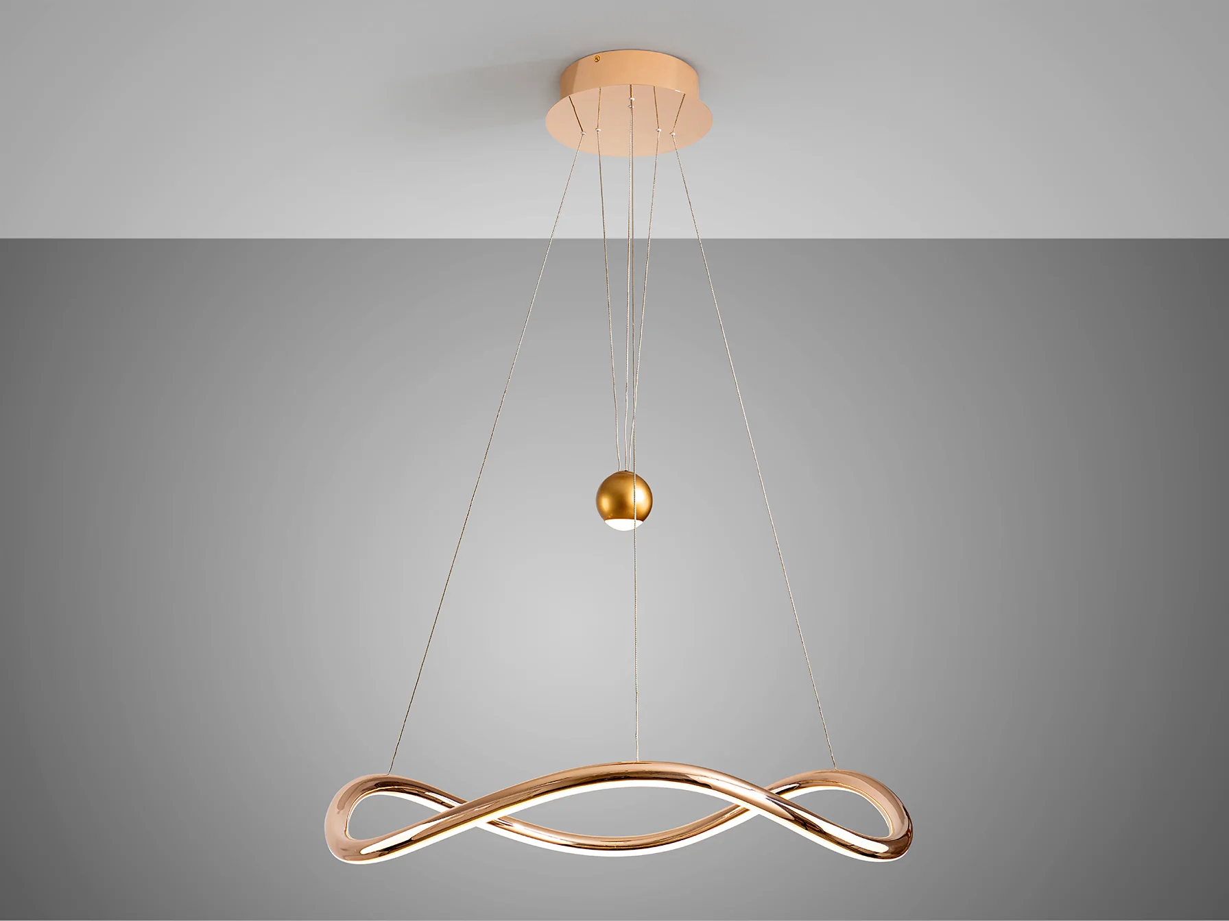 Romina Ceiling Light - Gloss Golden Finish - Image 4