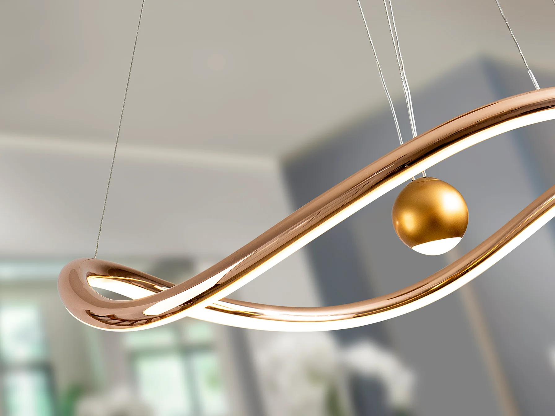 Romina Ceiling Light - Gloss Golden Finish - Image 5
