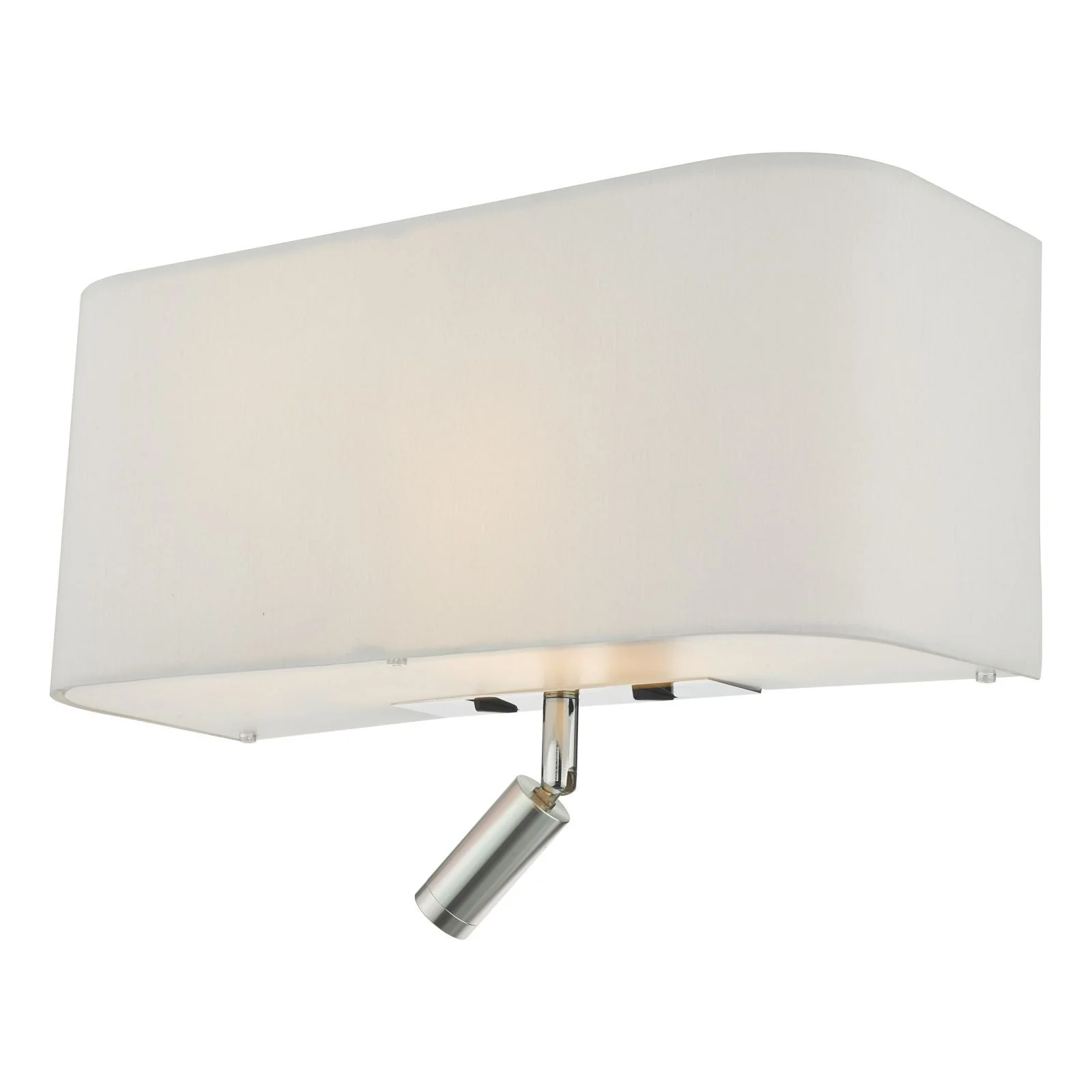 Ronda 3 Light Wall Light Grey/Ivory With LED Reading Light - Image 4