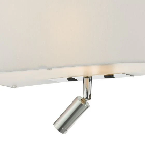 Ronda 3 Light Wall Light Grey/Ivory With LED Reading Light - Image 5