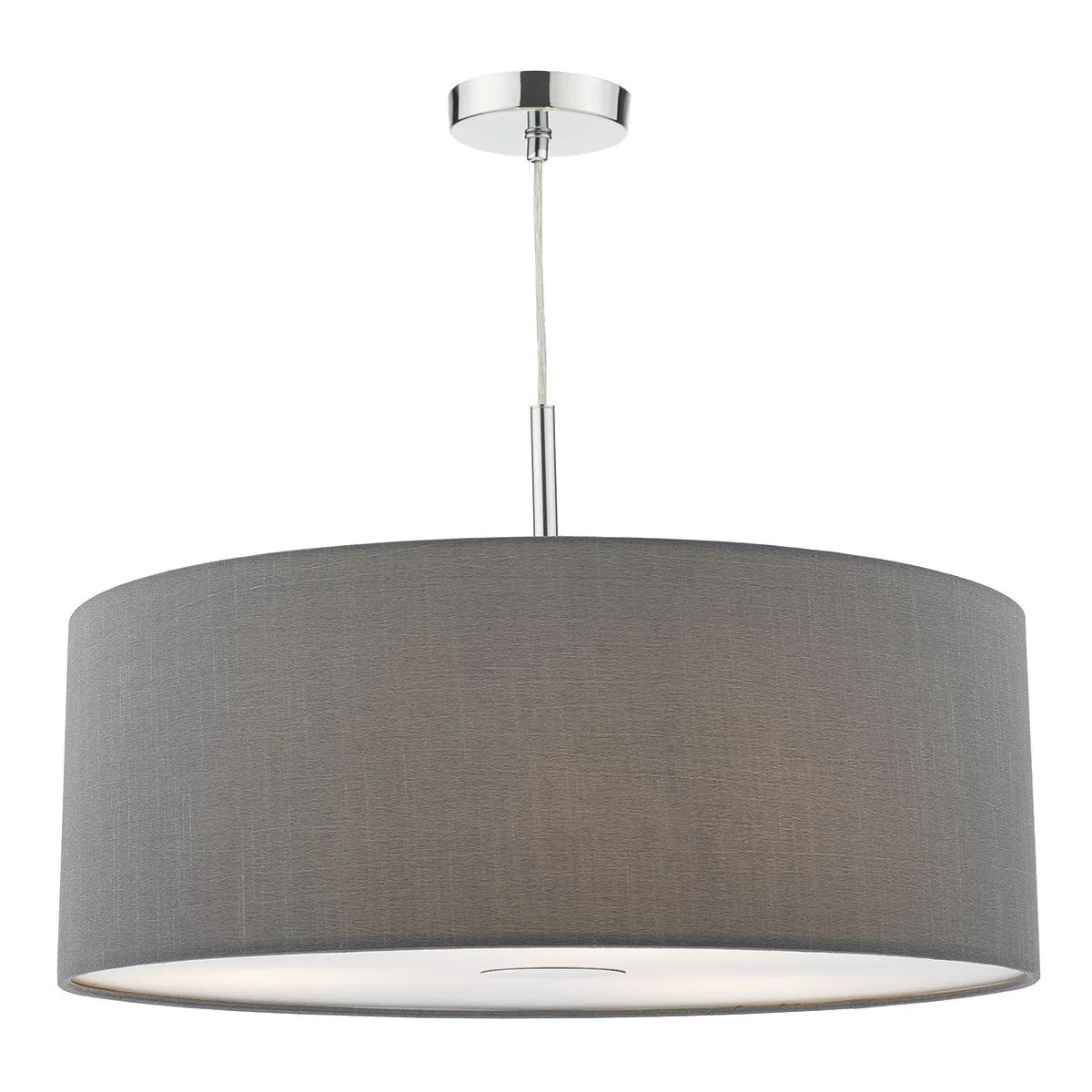 Ronda 3Lt 40CM/60CM Pendant With Shade And Diffuser - Ecru/Porcelain White/Slate Grey Finish - Image 6