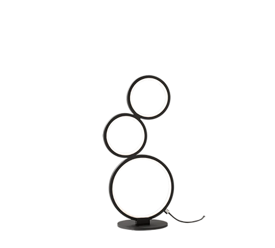 Rondo Modern LED Floor Lamp - White/Black - Image 3