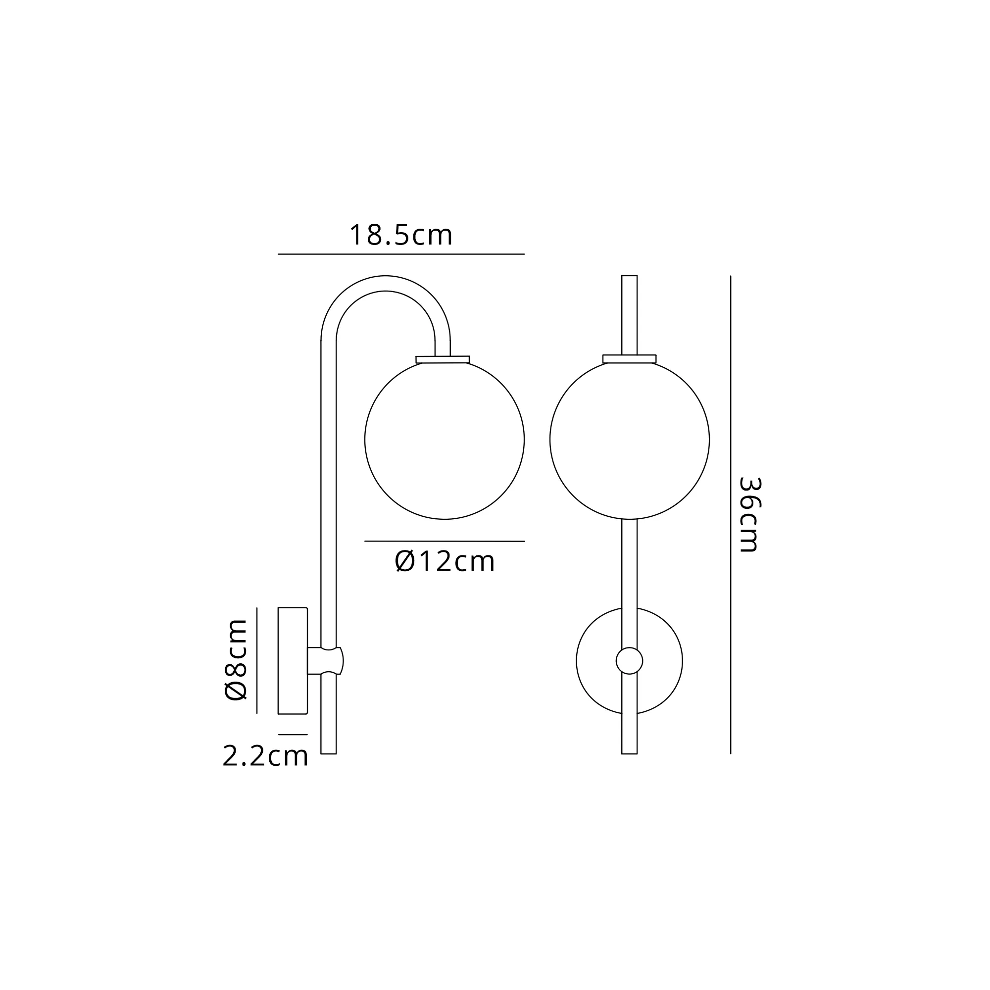 Roosevelt Curved Bathroom Wall Light IP44 - Various Styles - Image 26
