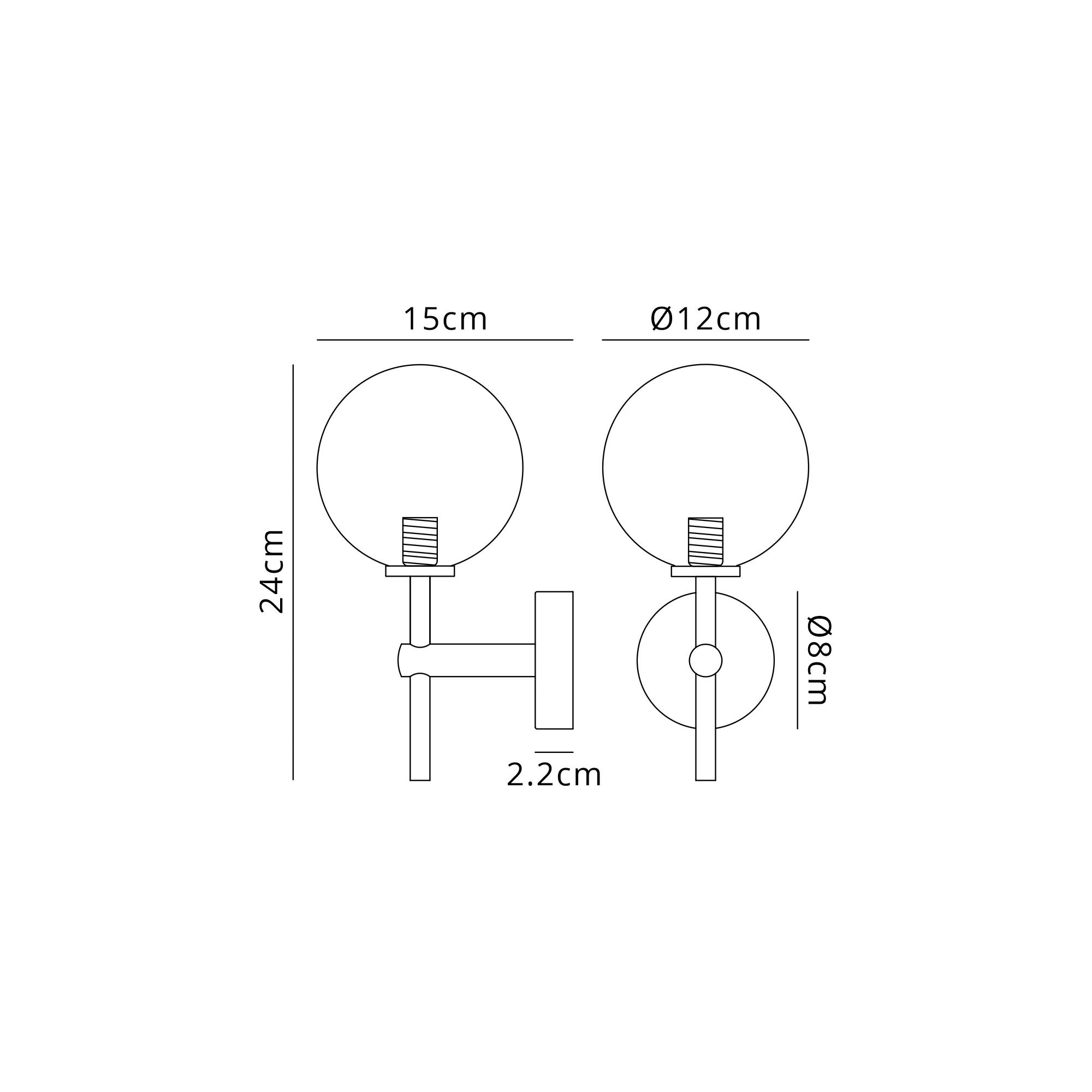 Roosevelt Short  Bathroom Wall Light IP44 - Various Styles - Image 28
