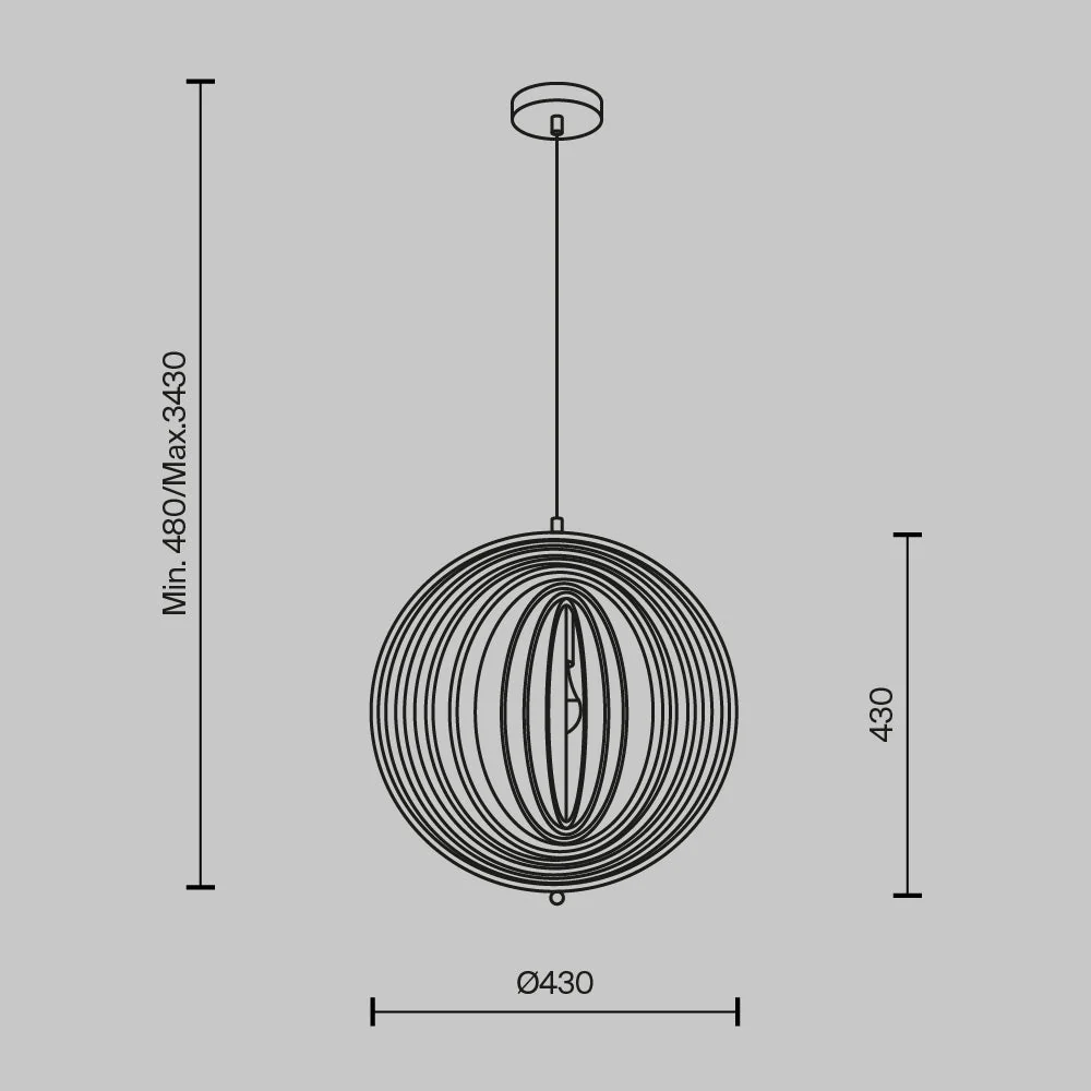 Roots Pendant lamp- Round Finish - Image 7