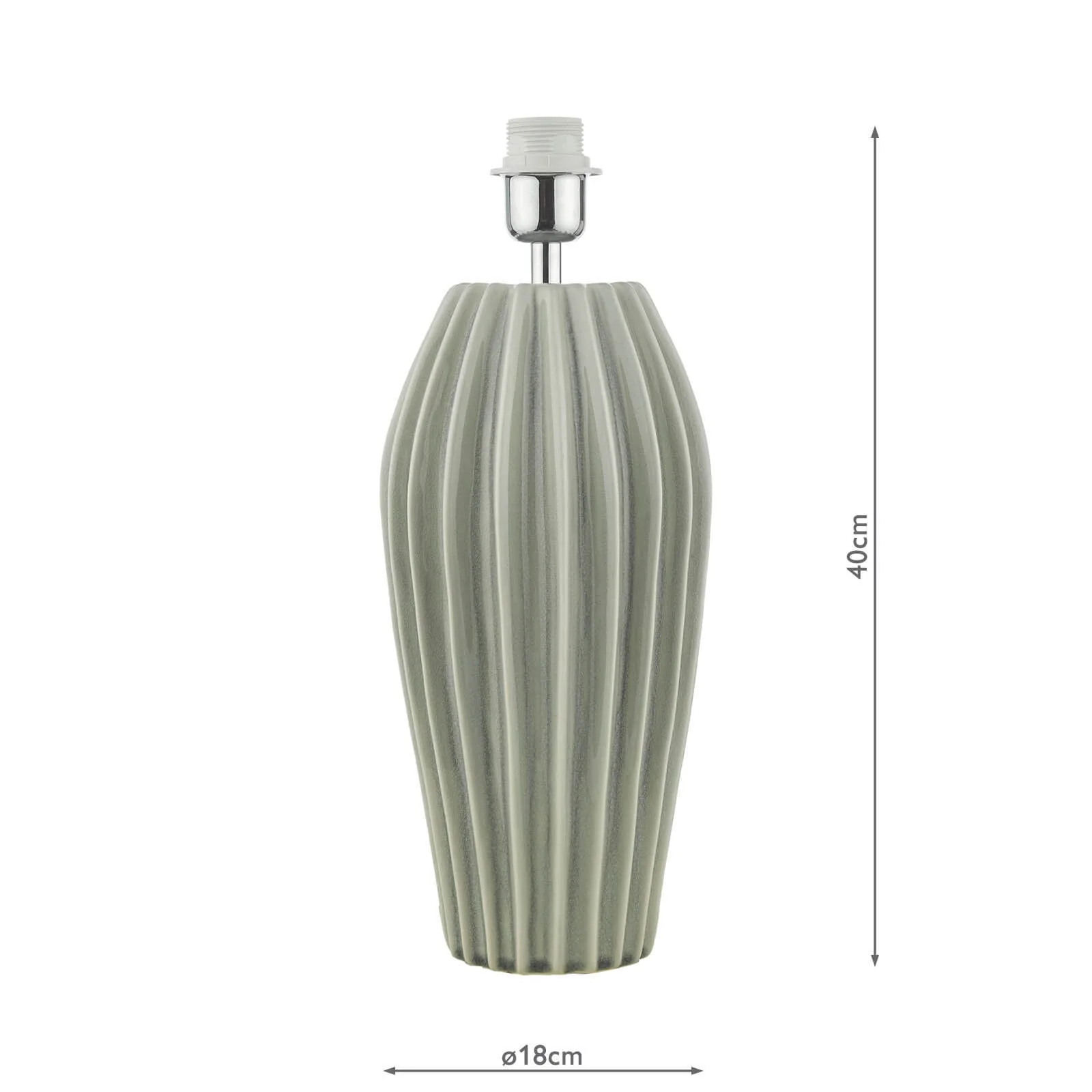 Rosario Table Lamp Grey Crackle Glaze - Image 3