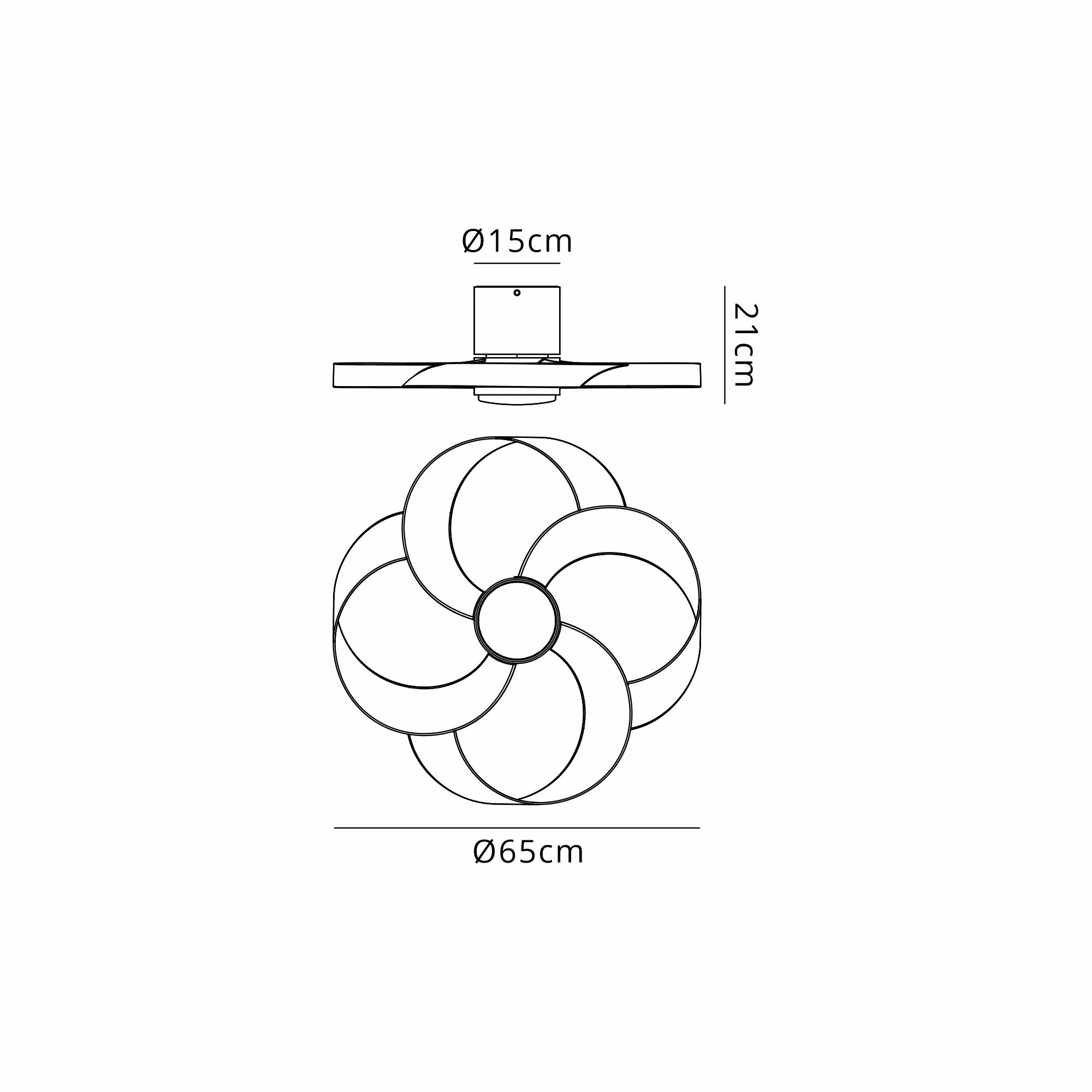 Rose LED Light Fan W/ Remote Control - Various Sizes - Image 7