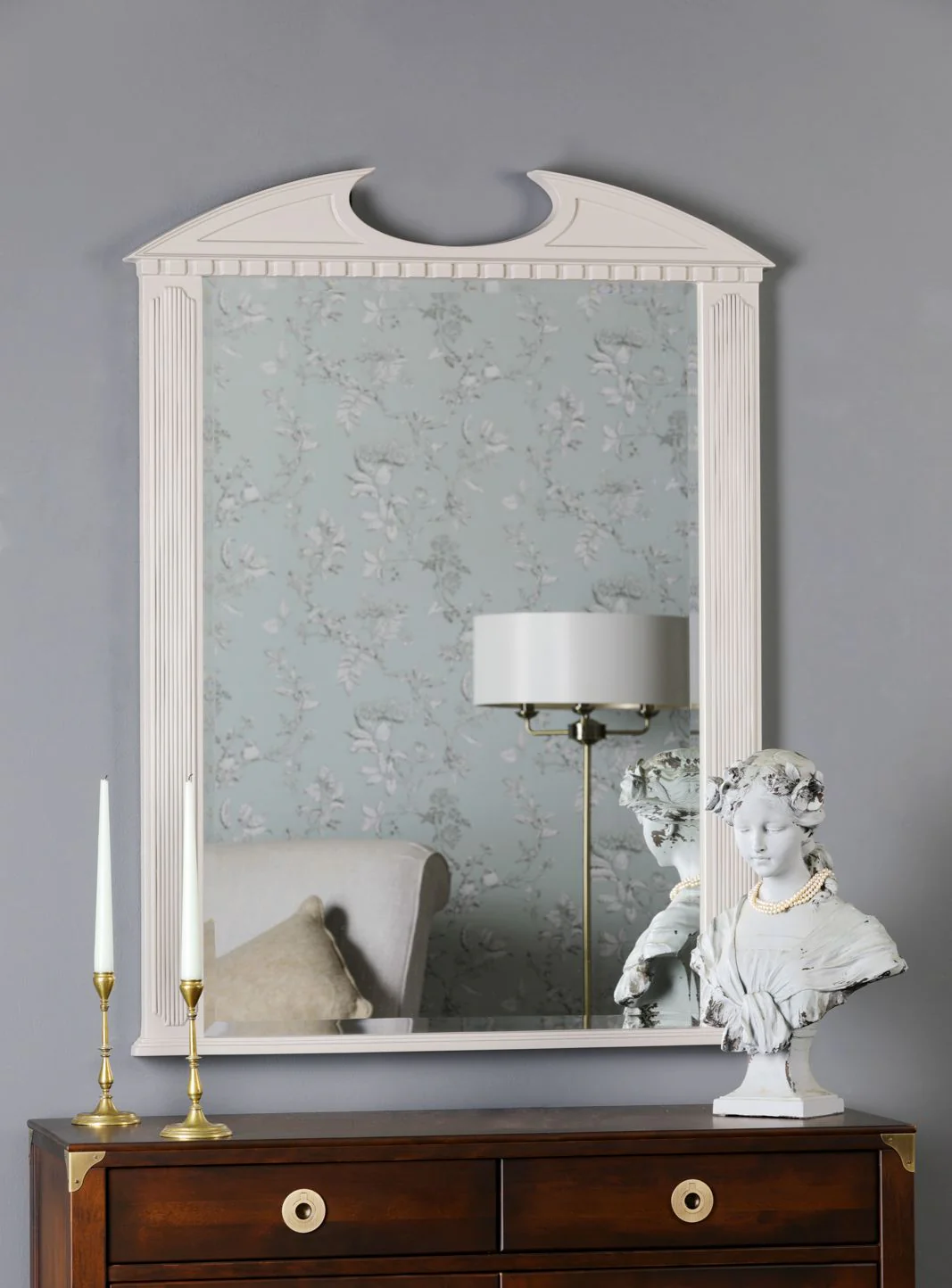 Rossett Rectangle Mirror - Grey - Image 2