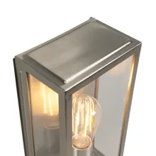 Rotterdam  Modern Rectangular Outdoor Wall Light Steel IP44 - Promotional Offer - Image 2