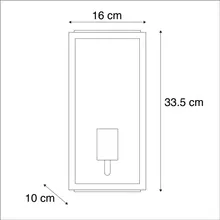 Rotterdam  Modern Rectangular Outdoor Wall Light Steel IP44 - Promotional Offer - Image 3