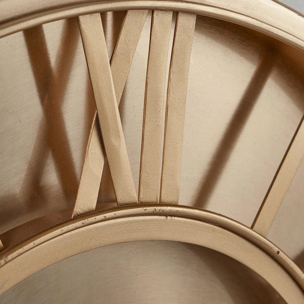 Round Wall Clock - Antique Brass Finish - Image 4