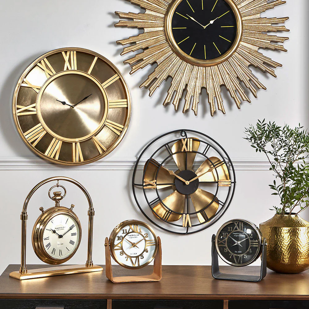 Round Wall Clock - Antique Brass Finish - Image 6