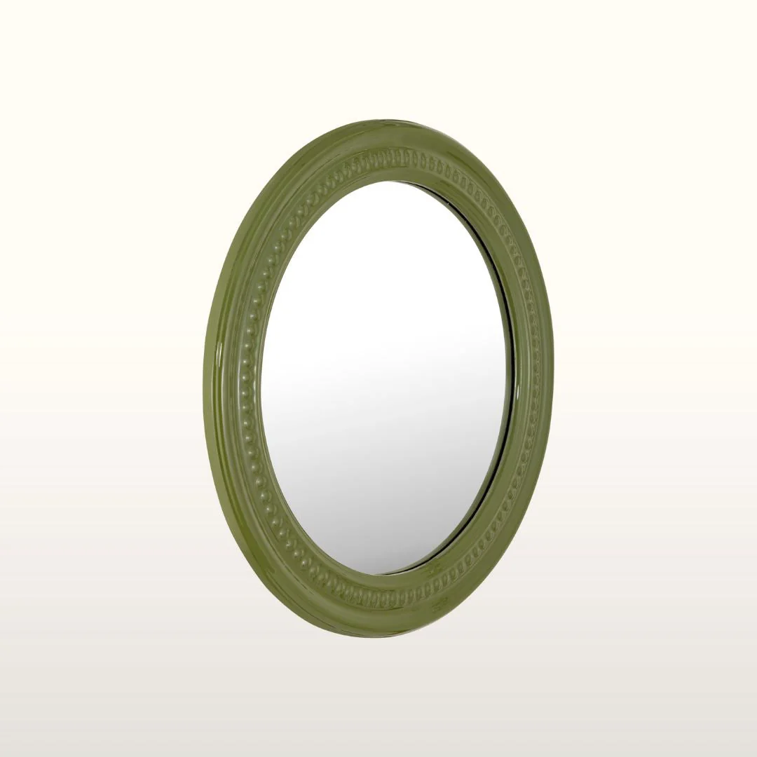 Rowan Beaded Mirror- Burgundy/ Green/ Teal Finishes - Image 7