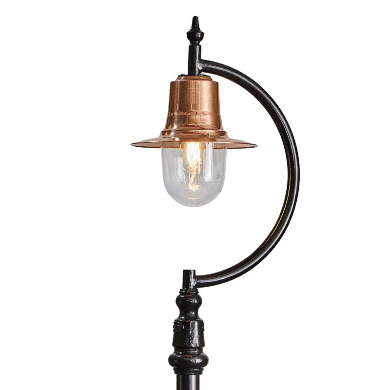 Rowsley 1Lt Teardrop Lamp Post - Cast Iron/Copper - Image 10