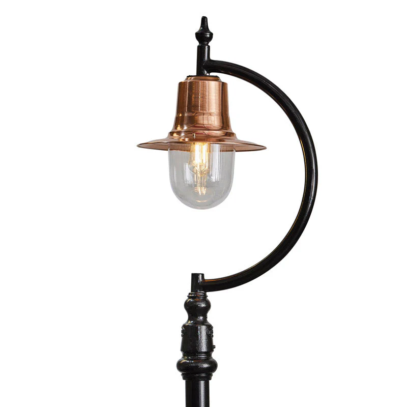 Rowsley 1Lt Teardrop Lamp Post - Cast Iron/Copper - Image 12