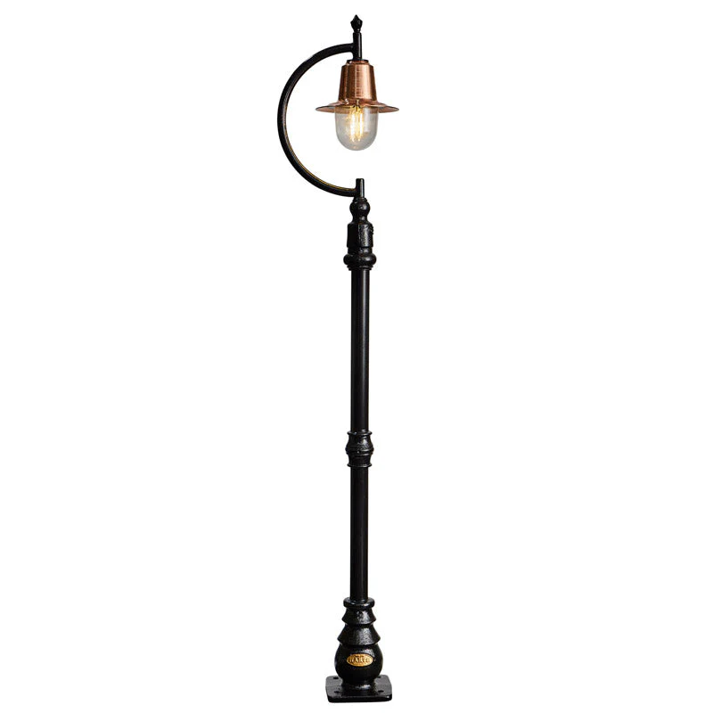 Rowsley 1Lt Teardrop Lamp Post - Cast Iron/Copper - Image 14