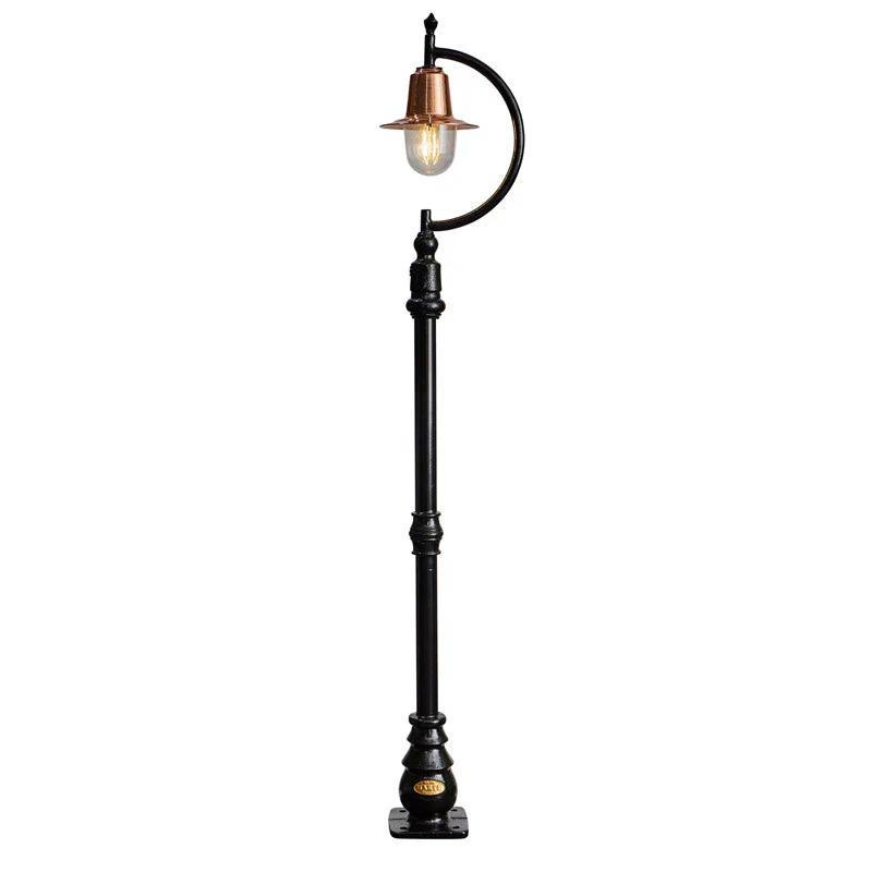 Rowsley 1Lt Teardrop Lamp Post - Cast Iron/Copper - Image 2