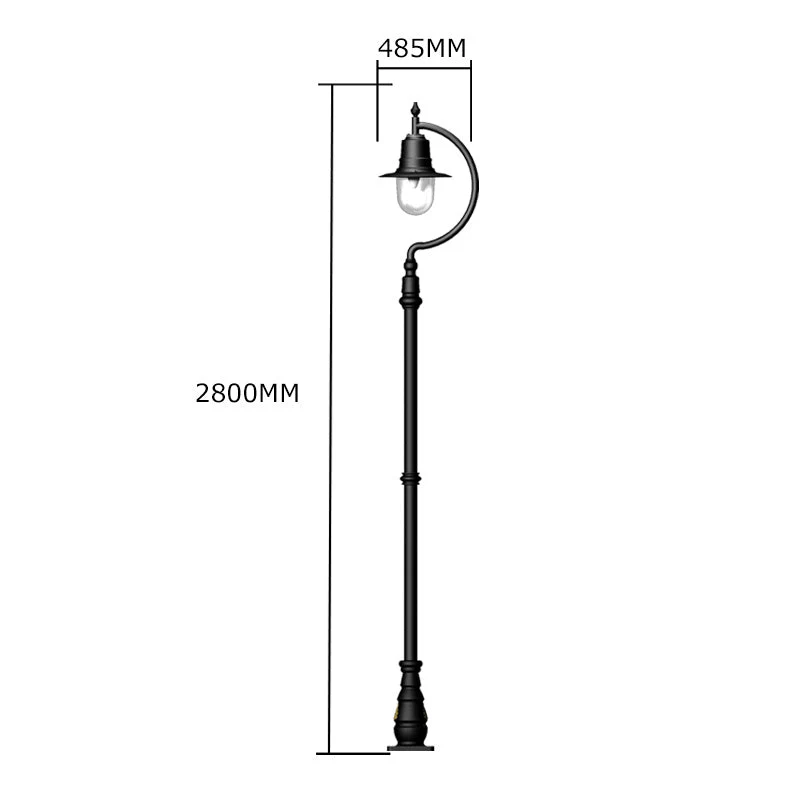 Rowsley 1Lt Teardrop Lamp Post - Cast Iron/Copper - Image 21