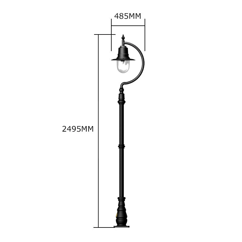 Rowsley 1Lt Teardrop Lamp Post - Cast Iron/Copper - Image 24
