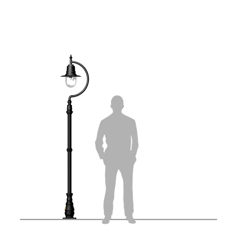 Rowsley 1Lt Teardrop Lamp Post - Cast Iron/Copper - Image 29
