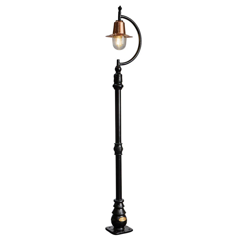 Rowsley 1Lt Teardrop Lamp Post - Cast Iron/Copper - Image 32