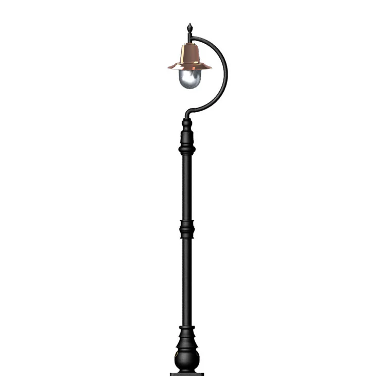 Rowsley 1Lt Teardrop Lamp Post - Cast Iron/Copper - Image 38