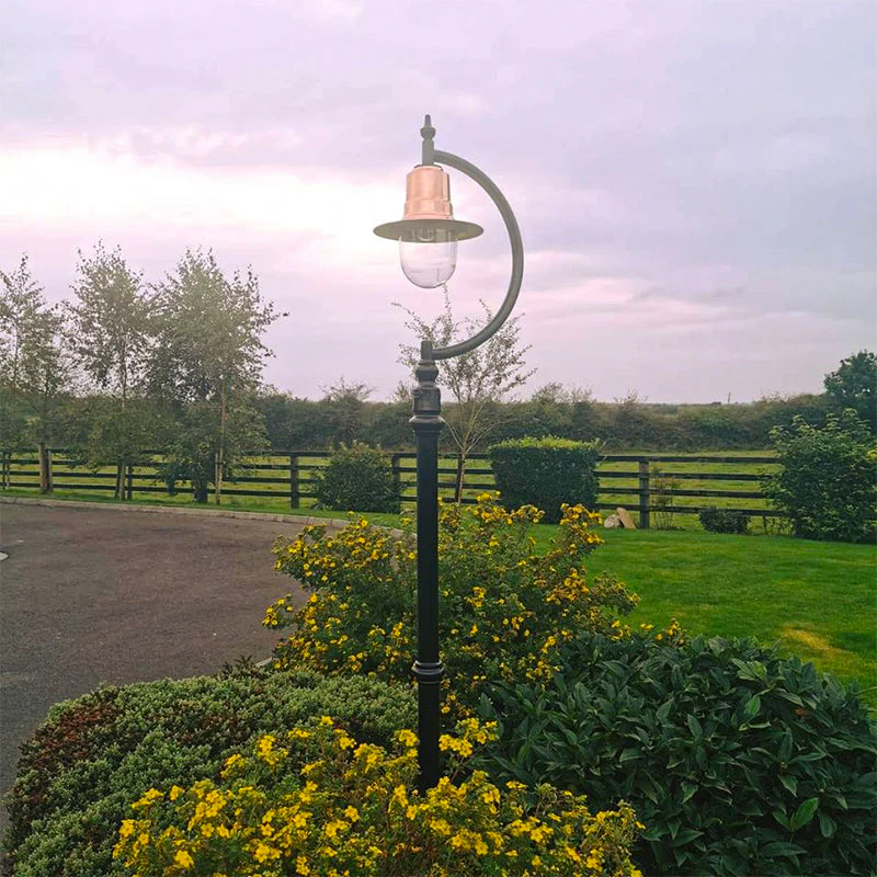Rowsley 1Lt Teardrop Lamp Post - Cast Iron/Copper - Image 42