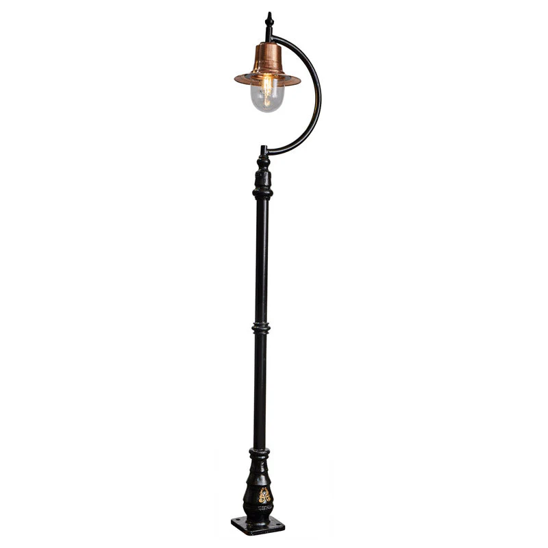 Rowsley 1Lt Teardrop Lamp Post - Cast Iron/Copper - Image 46