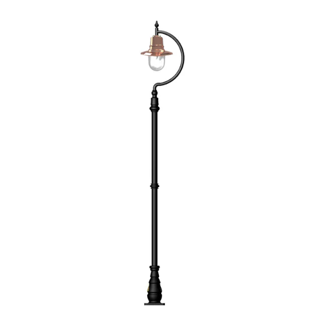 Rowsley 1Lt Teardrop Lamp Post - Cast Iron/Copper - Image 52