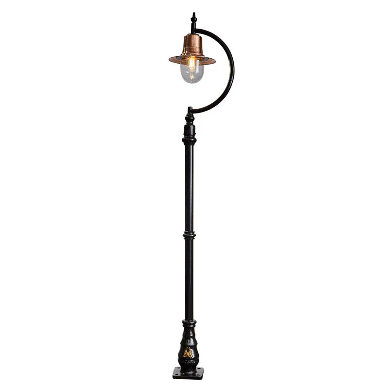 Rowsley 1Lt Teardrop Lamp Post - Cast Iron/Copper - Image 6