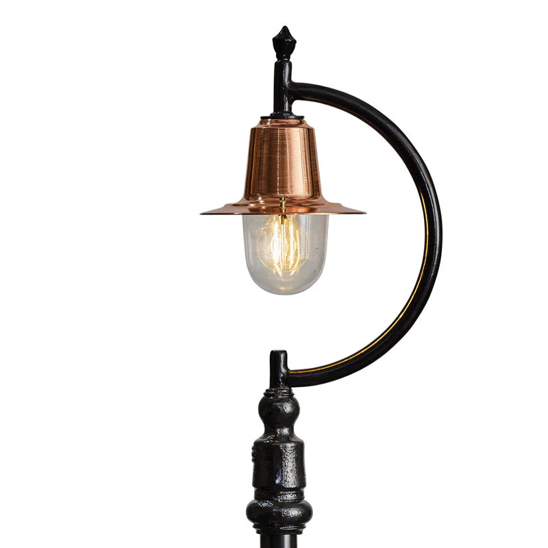 Rowsley 1Lt Teardrop Lamp Post - Cast Iron/Copper - Image 8