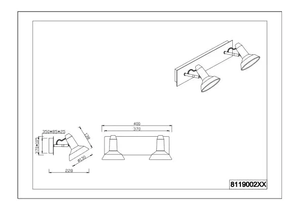Roxie 2Lt Bar Spotlight - White - Image 3
