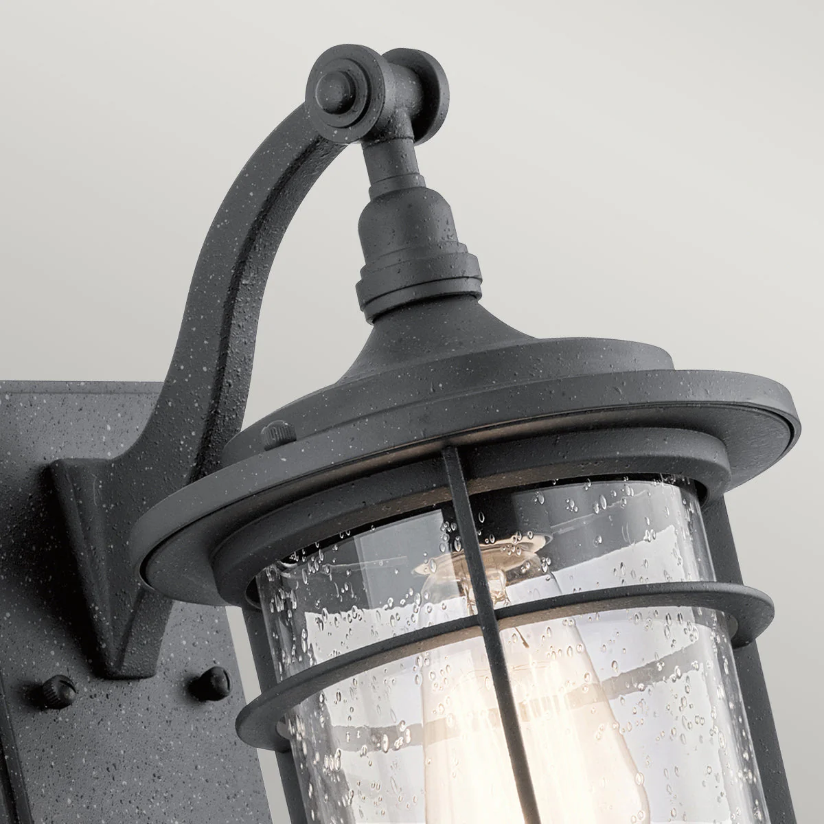 Royal Marine Small/Medium Wall Lantern - Distressed Black Finish - Image 2