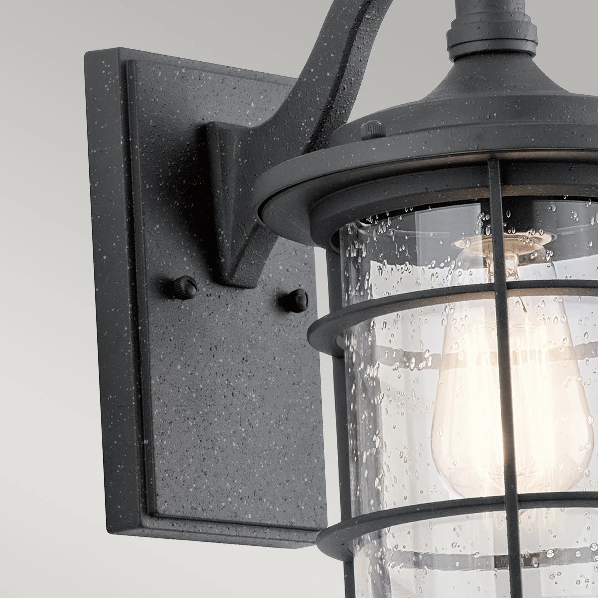 Royal Marine Small/Medium Wall Lantern - Distressed Black Finish - Image 3