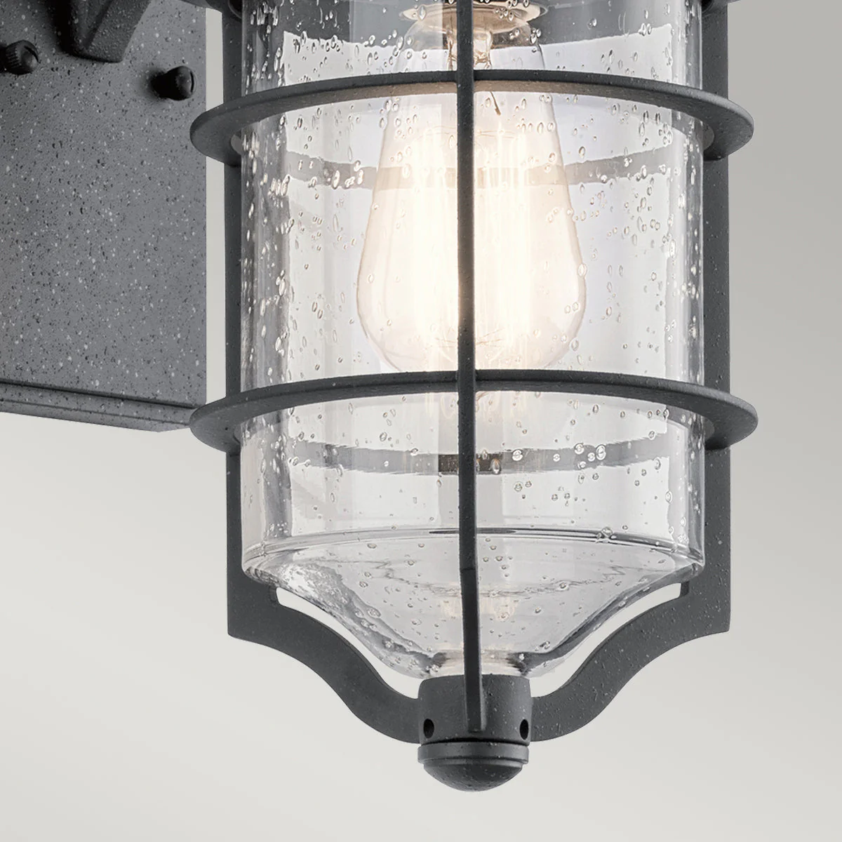 Royal Marine Small/Medium Wall Lantern - Distressed Black Finish - Image 4