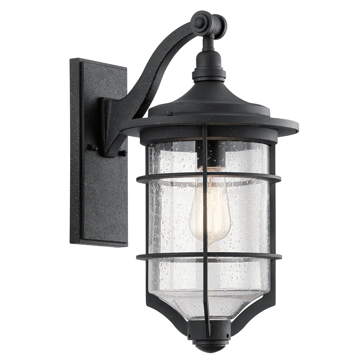 Royal Marine Small/Medium Wall Lantern - Distressed Black Finish - Image 7