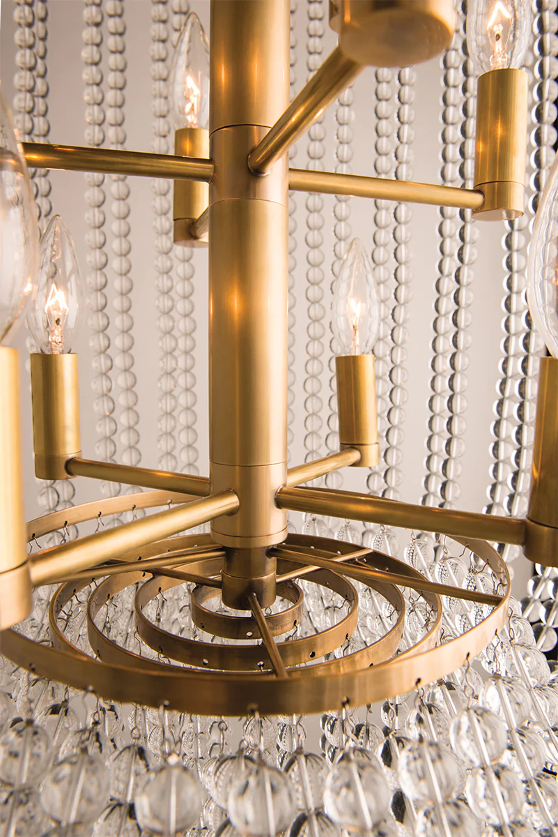Royalton 6Lt Pendant- Polished Nickel/Aged Brass - Image 6