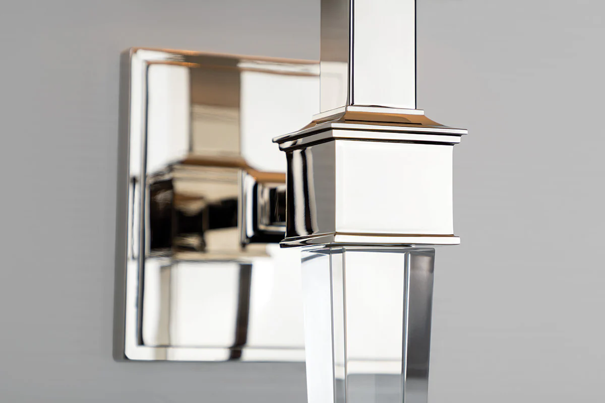 Ruskin 1Lt Wall Sconce- Polished Nickel/ Aged Brass - Image 4
