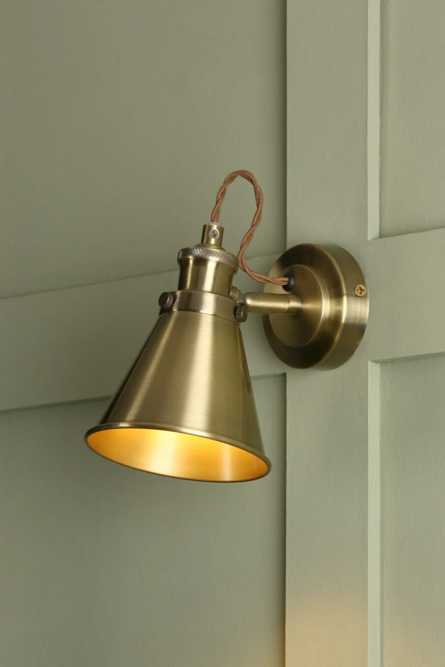 Rufus Single Spotlight Industrial Nickel/Antique Brass E14 - Image 10